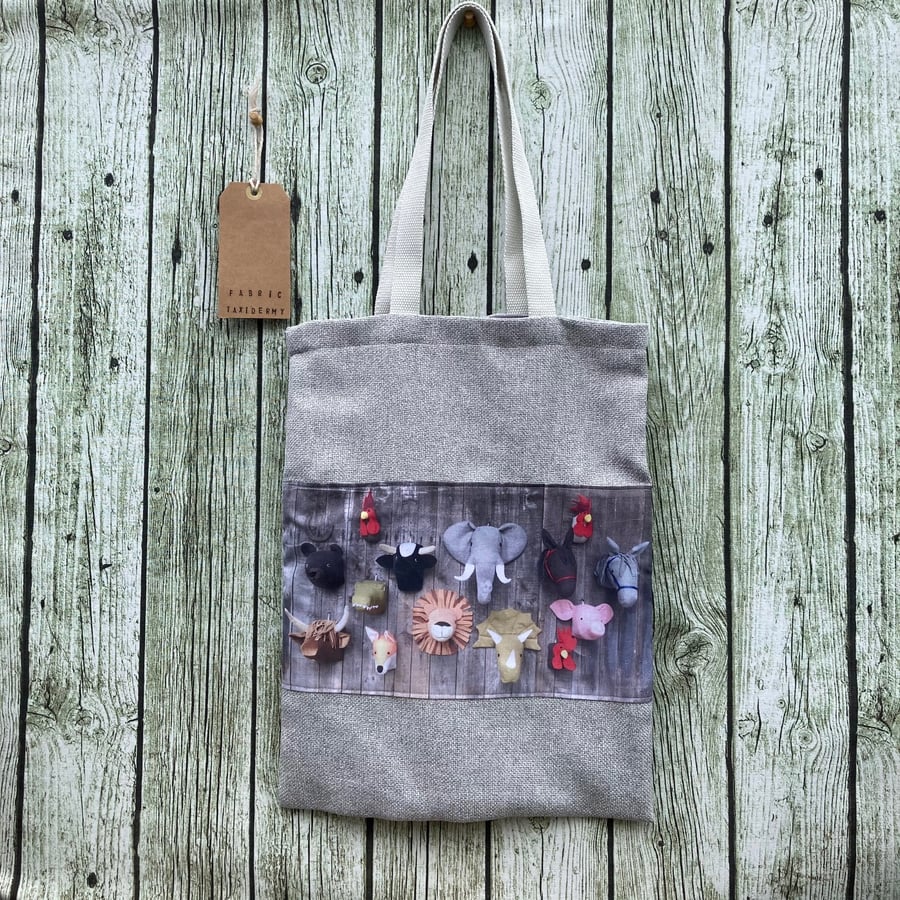 Fabric tote bag, Shopping bag, Book bag