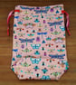 Bug and Butterfly Reusable Gift Bag - Colourful Drawstring Fabric Bag - Image 5