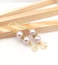 Pearl Earrings - Love Heart Pearl Drop Earrings - Choice of Colours - Image 2