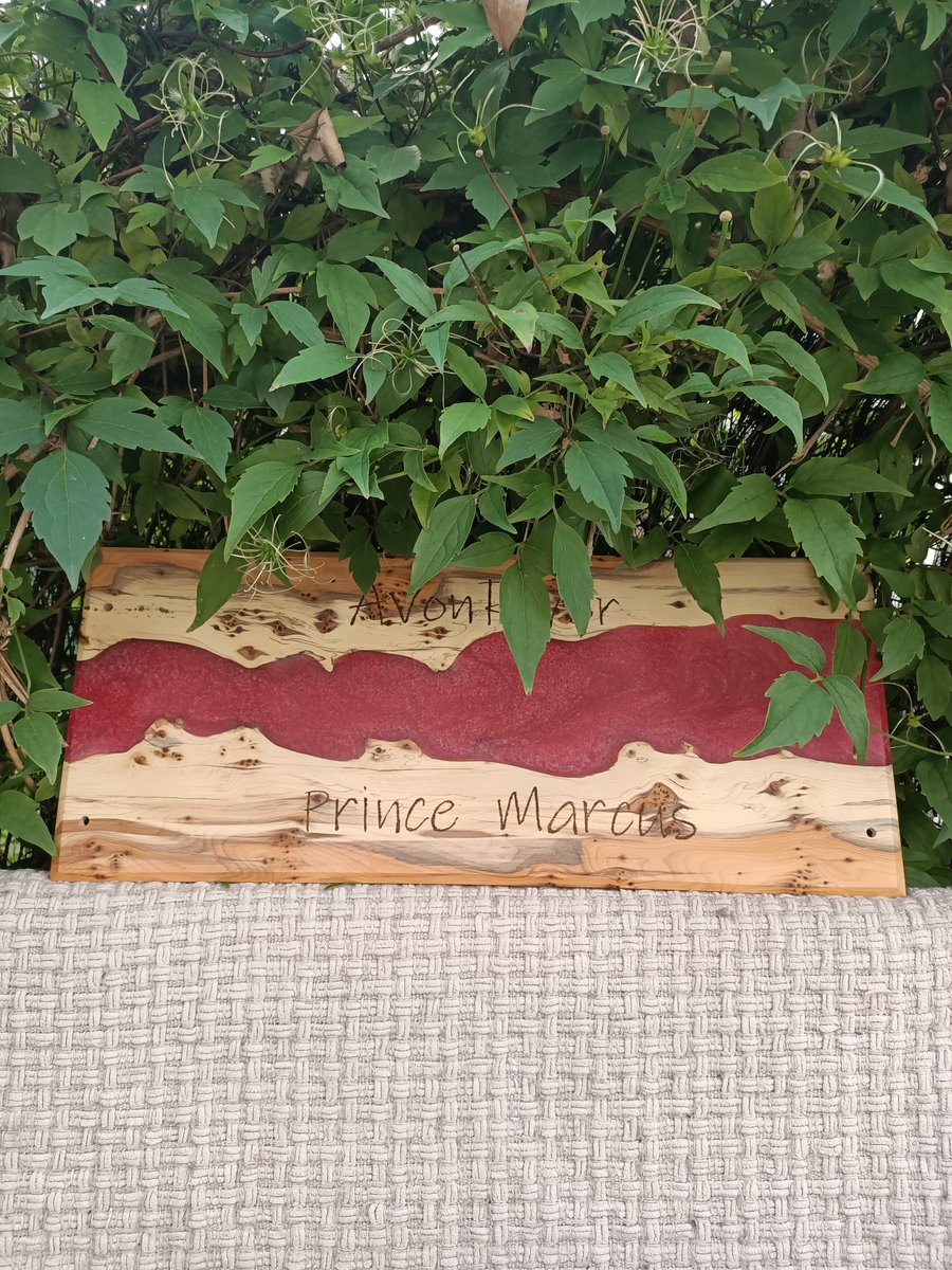 Wooden resin river wall plaque animal name stable plaque special order Denise