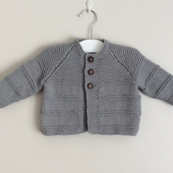 Hand knitted baby cardigan 