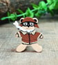 Travel Gift, Handmade Pilot Teddy Bear Pin For Traveller, Happy Travels Gift