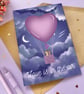 Love Heart Valentine's Day Greeting Card, Love Is In The Air, Anniversary Card. - Image 4