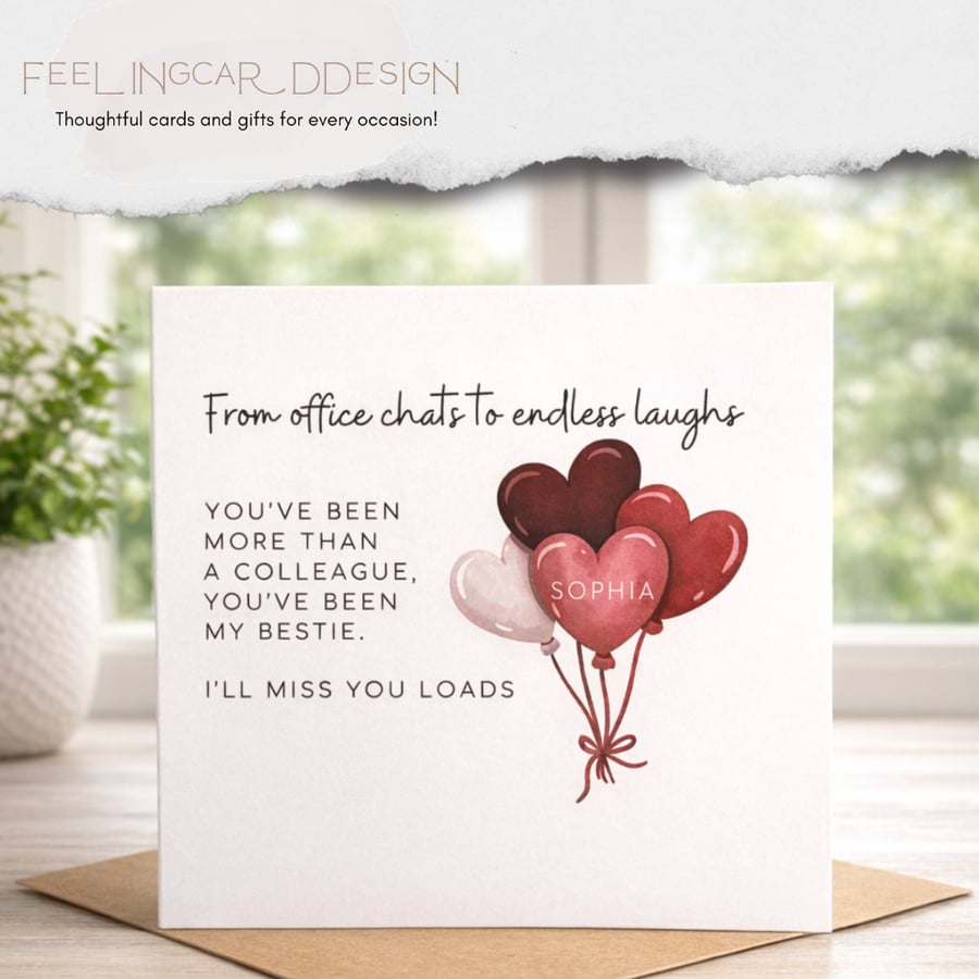 Personalised Farewell Gift – Work Bestie, Goodbye Coworker