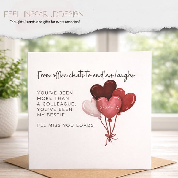 Personalised Farewell Gift – Work Bestie, Goodbye Coworker