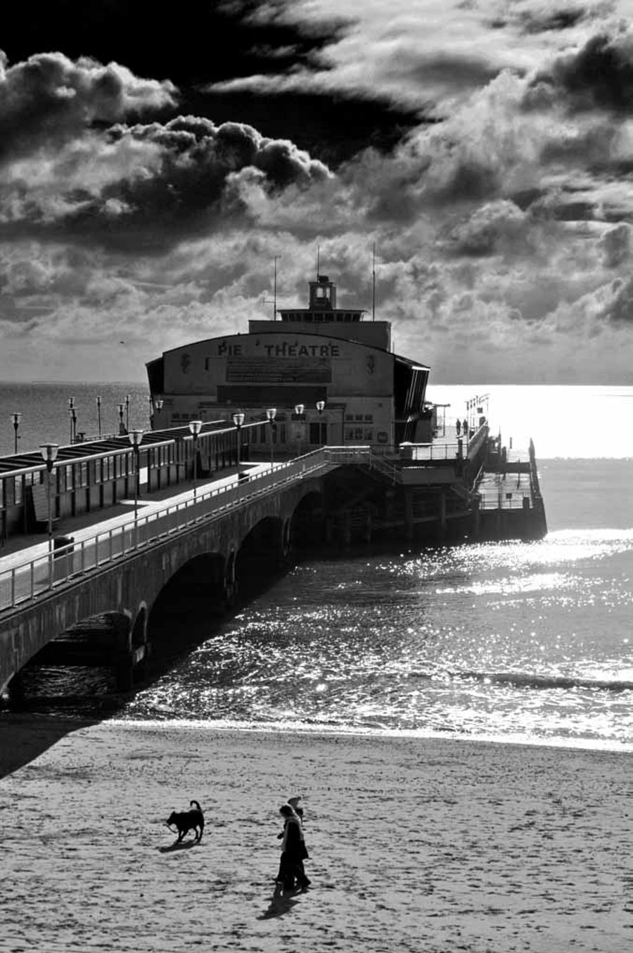 Bournemouth Pier And Beach Dorset England UK 12"x18" Print