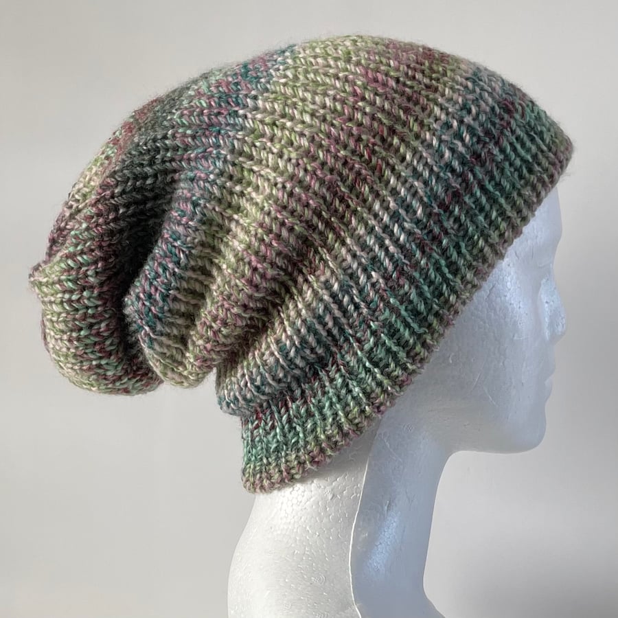Unisex Slouchy Hat, Double Layered Reversible Winter Beanie, FREE DELIVERY 