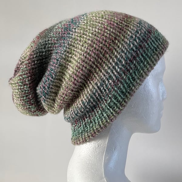 Unisex Beanie, Handmade Double Layered Reversible Hat