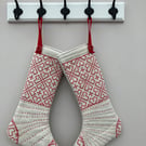 Handmade linen Christmas stockings