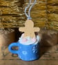Hanging decoration tiny gingerbread man in a mug - Image 4