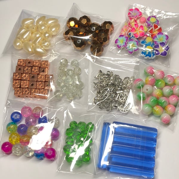 Ten mixed packs jewellery supplies