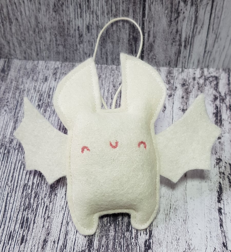 Halloween White Bat Hanging Decoration 