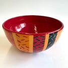 HOT SPICE COLOURED STONEWARE CERAMIC BOWL
