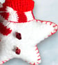 Christmas star hanging decorations baubles in woolly hats, scarves, jingle bells - Image 7