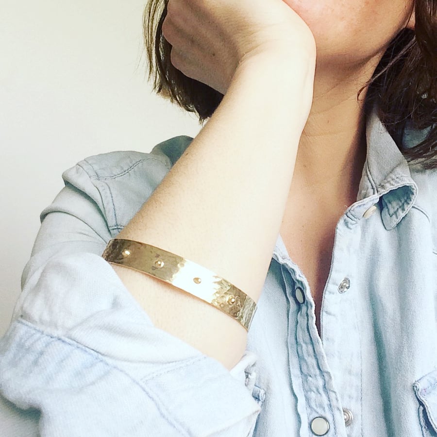 Elodie Studded Silver Bangle