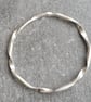 Sterling silver ribbon twist bangle, Unusual spiral bracelet - Image 5