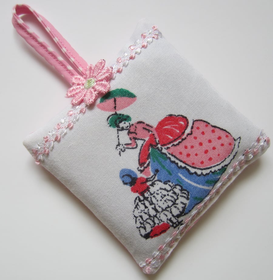 Vintage Crinoline Lady Lavender Bag