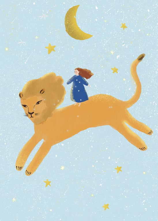 A4 Fine Art Nursery Print Titled Courage