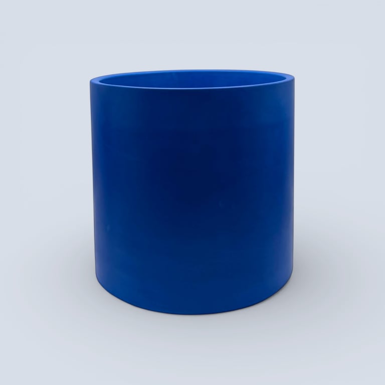 Large Statement 19 cm Round Blue Indoor Plant Pot Houseplant Planter