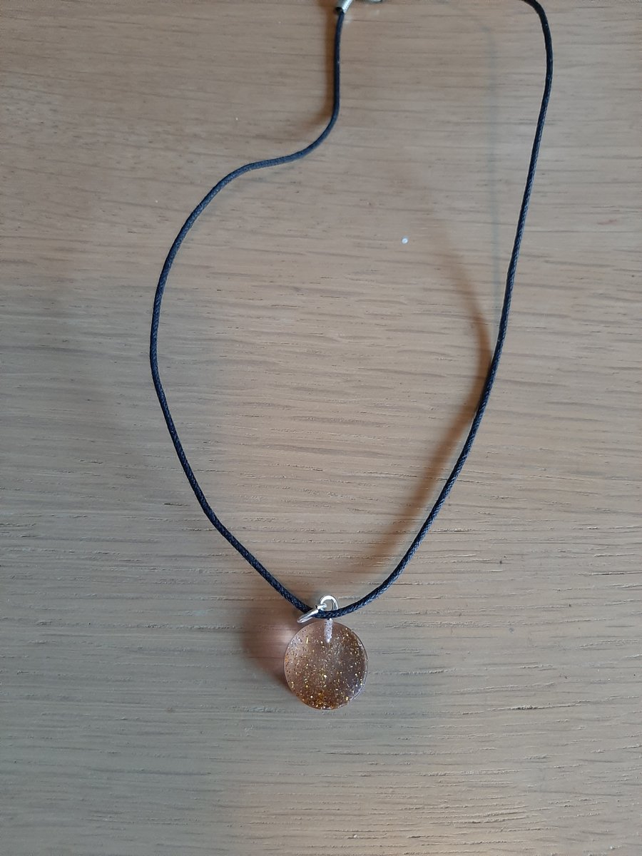 waxed rope with resin pendent 