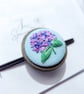 Hand Embroidered Hydrangea Hair Tie - Image 2