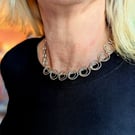 STERLING SILVER Hoop Necklace, Handmade Urban Jewellery