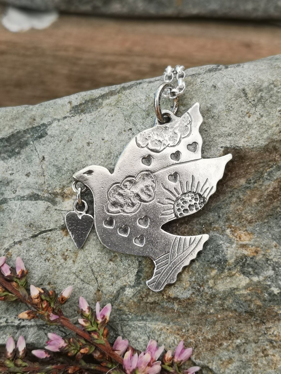 Dove Heart Pendant