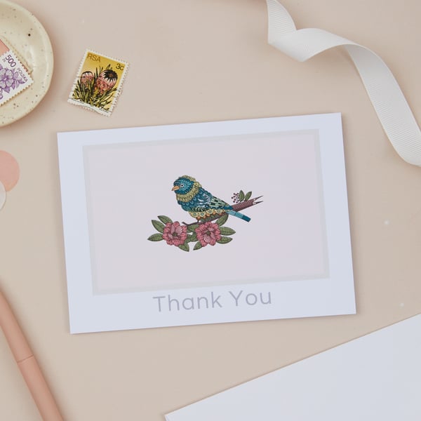 Thank You Card, Thank You Greeting Card, Thank You Notelet, Thanks For Gift Card