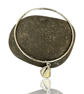 Sterling Silver Bangle With A Cowrie Shell Charm - Image 1