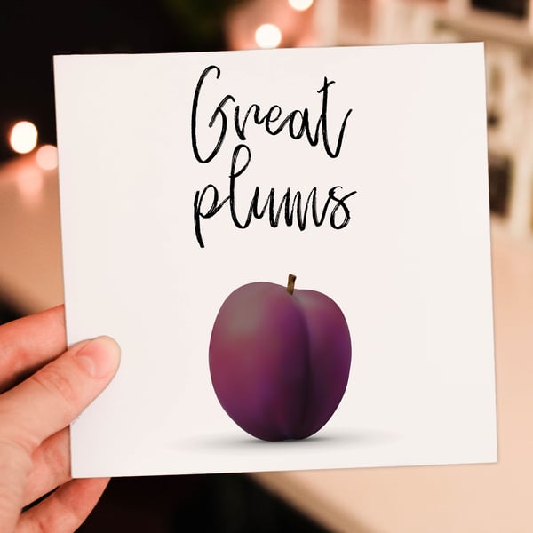 Anniversary card: Great plums