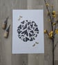 British Moth Collection Print, Limited Edition Lepidoptera Linocut Print - Image 1