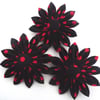 Black & Red Spotted Brooches