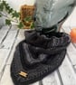 Black & Silver Bandana Scarf - Image 4