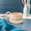 Ceramic handmade Cup - Sea inspired coloured glazes