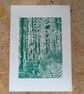 Into the woods linoprint limited edition for nature lovers  - Image 3