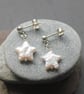 Twinkle Twinkle - Pearl Star & Silver Earrings