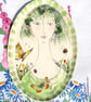 Figurative shallow dish-wall hanging 