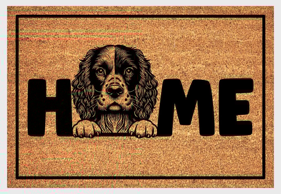 French Spaniel Home Door Mat - French Spaniel Dog Welcome Mat - 3 Sizes