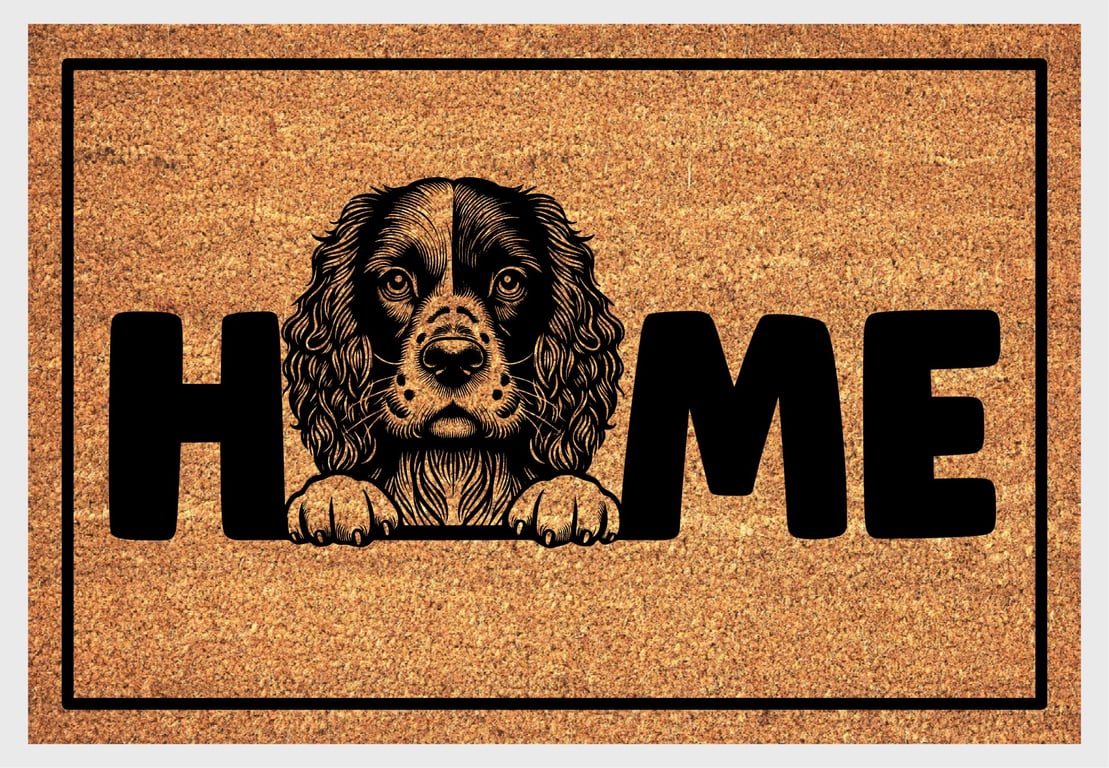 French Spaniel Home Door Mat - French Spaniel Dog Welcome Mat - 3 Sizes