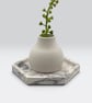 White & Grey Marbled Hexagonal Jewellery Tray, Handmade Trinket & Catchall Dish - Image 4