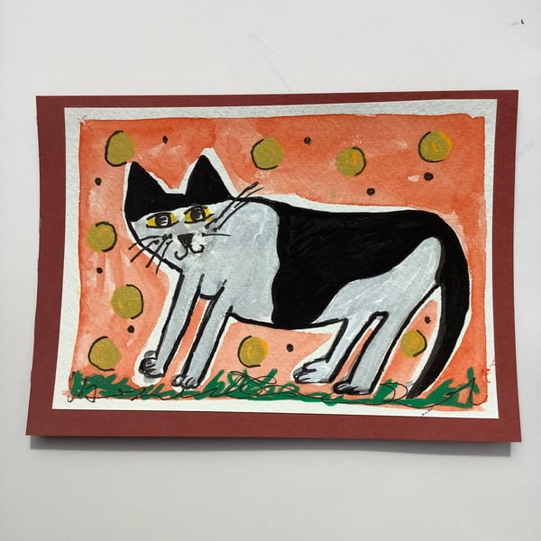 Original cat painting. Mummy. Cats. Pets. Animals. Cat lover 