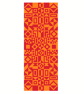 268D - Geometry Cross Stitch Pattern: Alexander Girard Tribal Art ORANGE RED - Image 1
