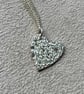 Silver heart necklace with lovely texture  - Image 3