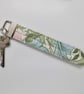 Key ring wrist strap in William Morris Myrtle fabric - Image 1