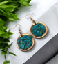 Magnesite Copper Geode Earrings - Free Postage - Image 4
