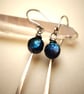 Deep Indigo Labradorite and Sterling Silver Earrings - Image 1