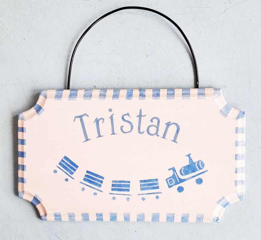 Personalised Plaque With Trains