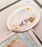 "Thinking Of You" Card with Cute Elephant, Various Occasions, Grey, Small Square - Image 3