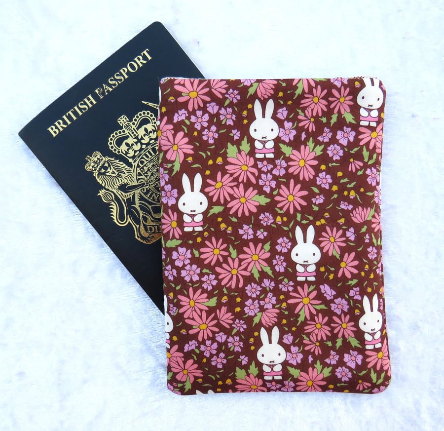 Liberty print passport pouch, Prairie Day design
