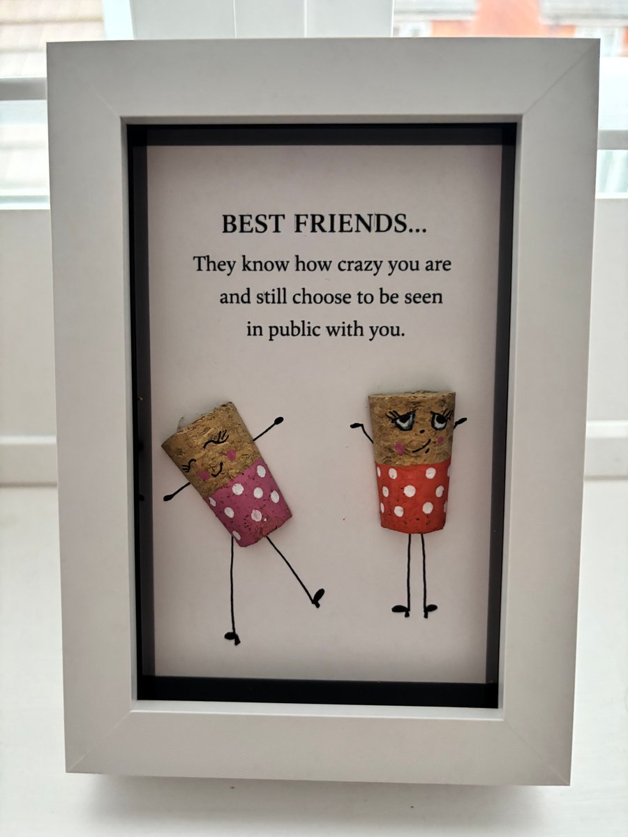 Funny Cork Characters Greeting Card – Handmade Blank Card – Unique Gift